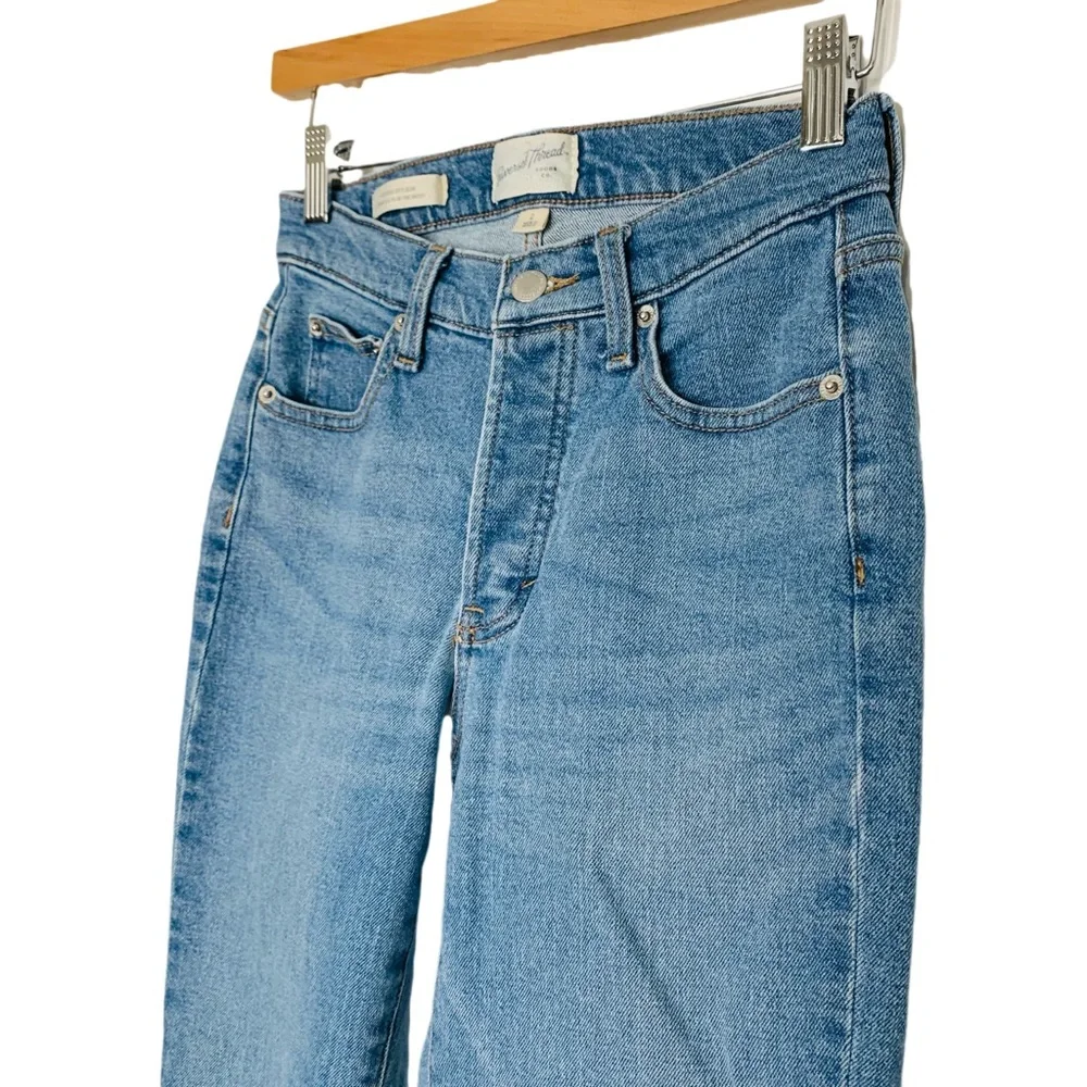 Universal Thread Mid Rise Button Up Jeans Slim Fit Size 2 - Picture 3 of 15